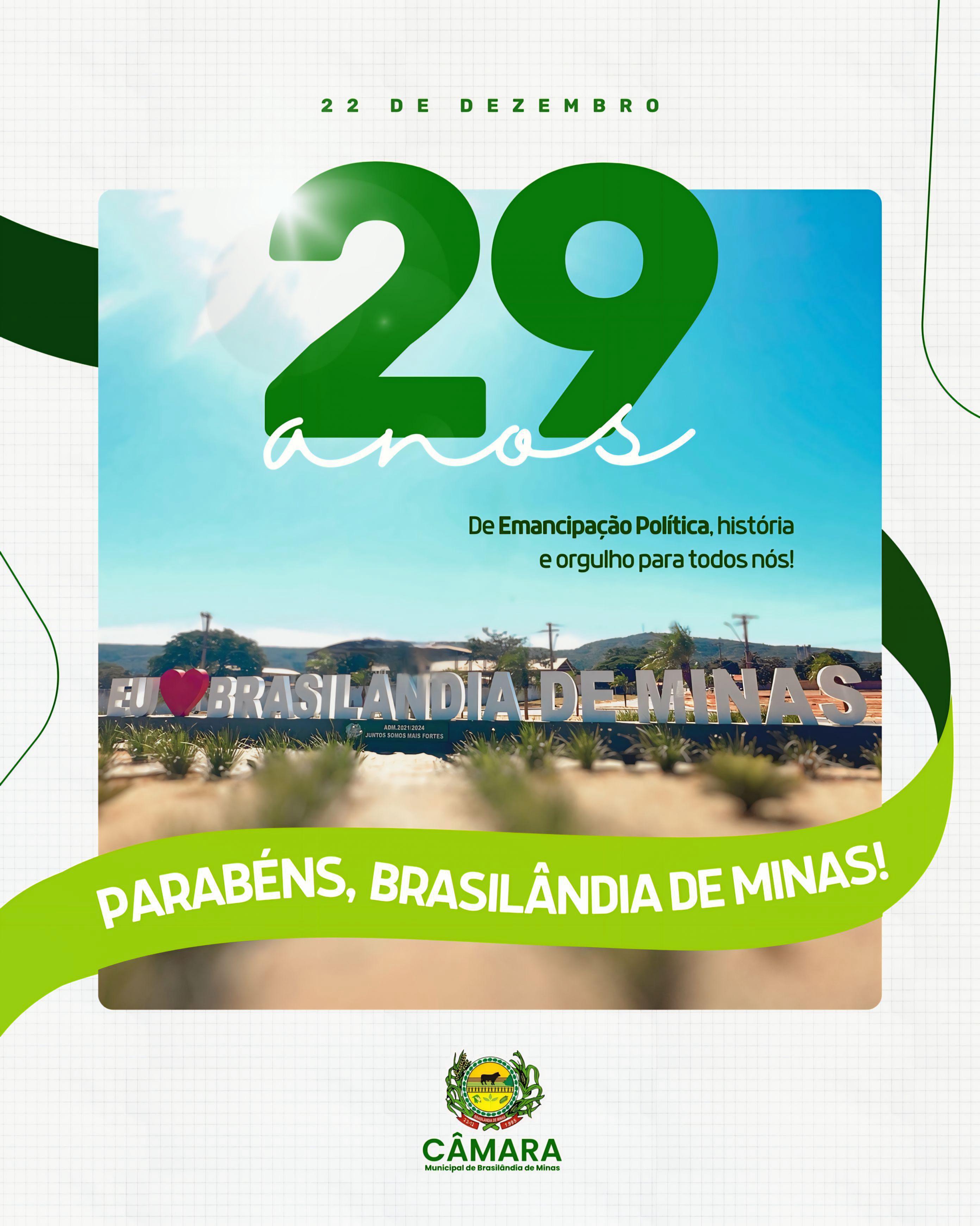 Parabéns Brasilândia de Minas!